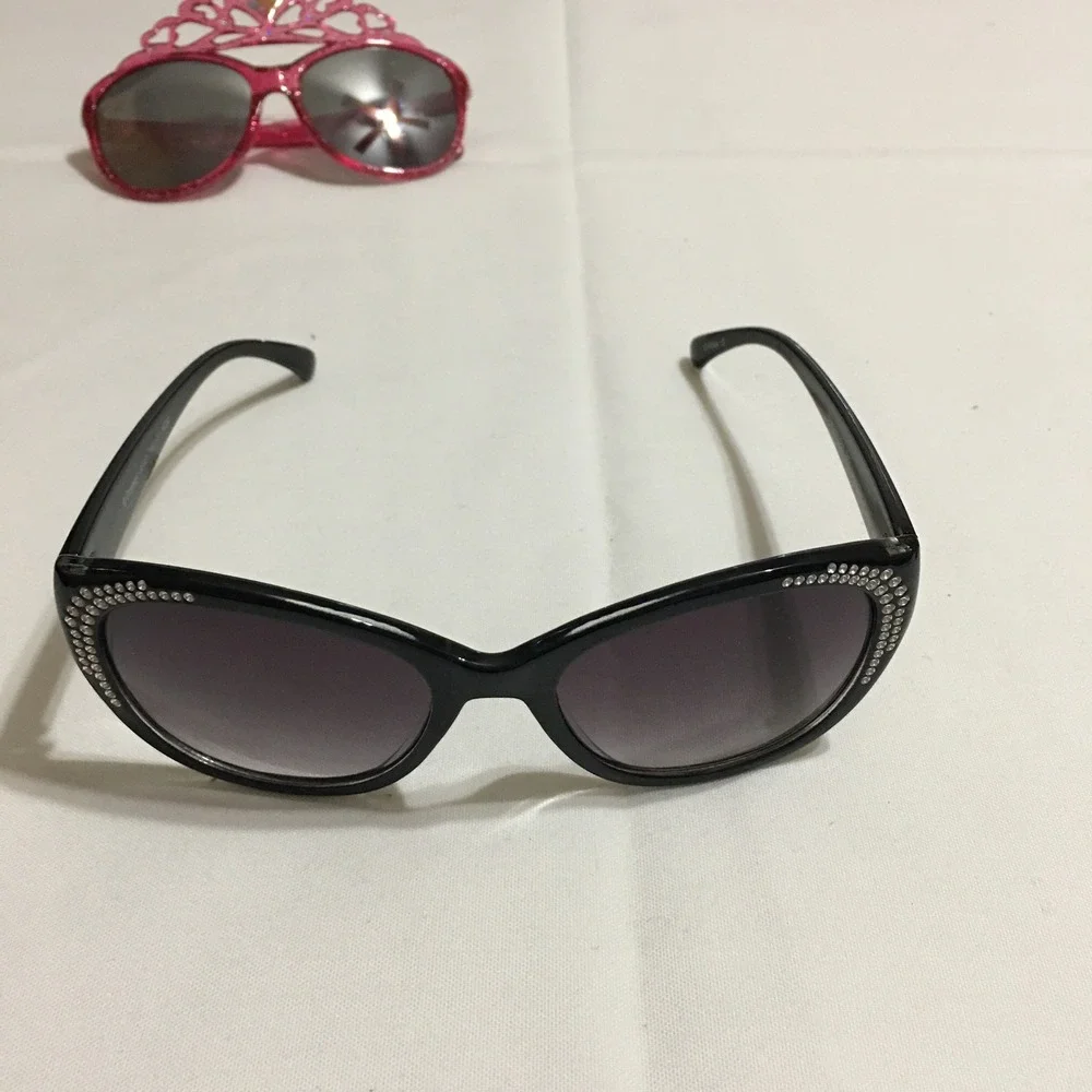 Lot of 5 Disney Sunglasses Girls One Size Multicolor Aviator Tiara Rhinestone